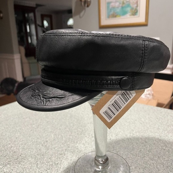 Sterkowski Sz XXL Danube Mod 9 Black Leather Unisex Hat‎ Cap Men Women main image 8